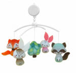 Delux Zenélő forgó Plüss, róka és nyuszi - diaper