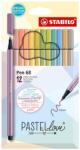 STABILO Pen 68 Pastellove rostirón készlet 1 mm 12db (TST681277)