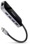 AXAGON HMC-6GL, USB 3.2 Gen 1 hub, port 3x USB-A, HDMI 4k/60Hz, RJ-45 GLAN, PD 100W, kábel USB-C 20cm (HMC-6GL)