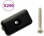 vidaXL Клипсове за декинг с винтове, 200 бр, пластмаса и инокс 304 (149004)