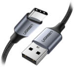 UGREEN USB-C10 Nikkelezett QC3.0 Gyorstöltő / adatkábel (1m)