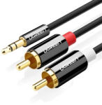 UGREEN AV116-3 Átalakító kábel (3, 5 mm Jack papa - 2x RCA papa) - (3m)