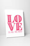 4 Decor Tablou canvas : Love Is All You Need - beestick-deco - 104,00 RON