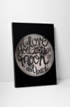 4 Decor Tablou canvas : To the moon and back - Negru - beestick-deco - 69,00 RON