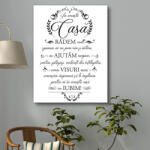 4 Decor Tablou canvas : Acasa suntem noi insine (Negru alb) - beestick-deco - 174,00 RON