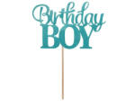  Kék Birthday Boy torta dekoráció 10 cm (MLG164367) - gyerekagynemu