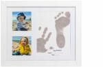 Baby HandPrint - Kit amprente mulaj cu cerneala gri, Pentru manuta si piciorus, Tiny Memories Frame, Non-toxic, 10x15 cm, Alb (5.90E+12)