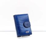 Fuerdanni kék / lakk / nyomottmintás álló patentos kártyatartó k19