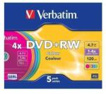 Verbatim Mediu optic Verbatim DVD+RW 4.7GB 4x 5 bucati colorat (43297)
