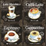 Ambiente Types Of Coffee papírszalvéta 33x33cm, 20db-os