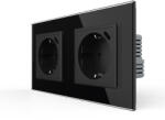 LIVOLO Priza dubla Schuko si slot USB Tip-C Standard German 2M cu panou din sticla (VL-2FCTF16A.UC18W-P7E/E-4BP)