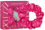 Crystallove Selyem hajgumi kristályokkal, rózsaszín - Crystallove Silk Hair Elastic With Crystals Hot Pink