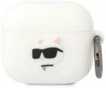 Karl Lagerfeld 3D logó NFT Choupette fej szilikon tok Airpods 3-hoz fehér