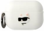 Karl Lagerfeld 3D logó NFT Choupette fej szilikon tok Airpods Pro 2-hez fehér