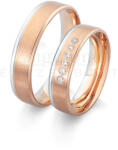  14 karátos rozé- és fehérarany karikagyűrű FA561 FA561