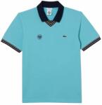 Lacoste Tricouri polo bărbați "Lacoste Sport Roland Garros Edition V-Neck Polo Shirt - turquoise/navy blue