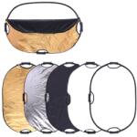  5 in 1 Derítőlap Fogantyúval - 60x90cm Fotós reflektor (derítő háttér) (derito-5in1-60x90-S)