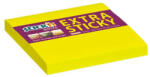 STICK N Öntapadó jegyzettömb, 76x76 mm, 90 lap, STICK N "Extra Sticky", neon sárga (SN21670) (SN21670)