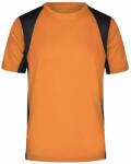 Daiber Tricou sport pentru bărbați cu mânecă scurtă JN306 - Oranj / neagră | 3XL (JN306-123720)