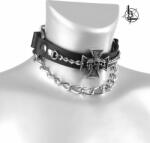 Leather & Steel Fashion Ham încălțăminte Triple Skull cross - LSF3 30