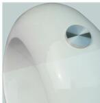 vidaXL Măsuță de cafea cu blat oval din sticlă, alb lucios (240318) - izocor Masa de cafea