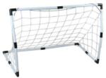 IsoTrade Poarta de fotbal pentru gradina, 2 in 1, cu minge si pompa, 90x47x60/48x28.5x33 cm, Isotrade (00006729-IS)