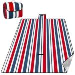  Patura picnic, model dungi, rosu, alb, albastru, 200x220 cm (00010064-IS) - casaplus