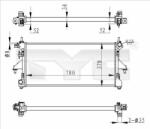 TYC 709-0020-R Radiator, racire motor