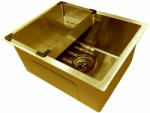 Ulgran Chiuveta inox cuva patrata Sandonna HD 5550 culoare gold Chiuveta