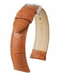 Hirsch Duke borjúbőr óraszíj, mézbarna, 20/18L - oraszij