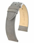 Hirsch Osiris Nubuck borjúbőr óraszíj, szürke, 20/18L