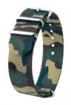  Hirsch Rush NATO óraszíj, barna/zöld/homok, camouflage, 20 mm - oraszij