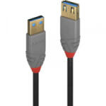 Lindy USB 3.0 Hosszabbítókábel [1x USB 3.0 dugó, A típus - 1x USB 3.2 Gen 1 A alj] 3.00 m Fekete