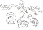 Amos Fényvarázs Forma S-25 Dinoszauruszok Minta 6 Darab/Csomag (S-25)