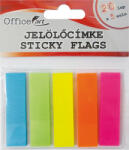 OfficeArt Jelölőcímke 12x45 mm 20 Lap/Szín 5 Szín/Csomag Írható Öntapadó Négyzetes (AS23O50202)
