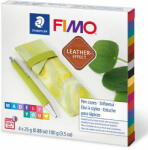 FIMO Süthető Gyurma Készlet Leather Effect 4x25 gramm Toll És Tolltartó (8015DIY7)