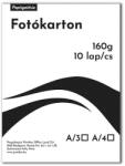 Papírgaléria Fotókarton a/4 160gr fekete 10lap/Csomag (LCAB0229)