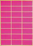 OfficeArt Etikett 48x24 mm Neon Pink 24 Darab/ív 10 ív/Csomag (HBAX0087)