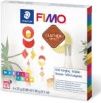 FIMO Süthető Gyurma Készlet Leather Effect 4x25 gramm Mobildísz (8015DIY6)