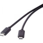 Renkforce USB 3.2 (Gen 2x2) Csatlakozókábel [1x USB-C dugó - 1x USB-C dugó] 0.50 m Fekete