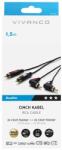 Vivanco Кабел Vivanco - 2x RCA/2x RCA, 1.5 m, черен (46126)