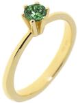Capri Eljegyzési gyűrű 14K arany 3, 6 gr, smaragd drága kõvel, CP11759