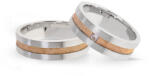 Capri Karikagyűrű párban 14K arany 16, 3 gr, gyémánt kõvel 0, 05 ct, CP11430GY