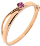 Capri Eljegyzési gyűrű 14K arany 1, 4 gr, rubin drága kõvel, CP11748