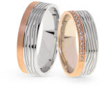 Capri Karikagyűrű párban 14K arany 11, 1 gr, gyémánt kõvel 0, 1 ct, CP11378GY