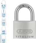 ABUS 64TI/40 KA6416 egységkulcsos lakat tetszőleges darabszámban (558771)