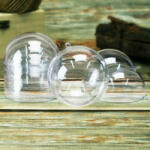  Ajándéktartó szétválasztható gömb műanyag 10cm 5db/cs (CCR3332)