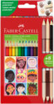 Faber-Castell Creioane colorate, 12+3 buc/set, FABER-CASTELL Children of the world, FC511514