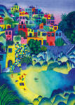Pieces & Peace - Puzzle Village Lointain - 500 piese Puzzle
