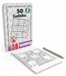  50 de provocari, Sudoku, joc interactiv pentru copii, 50 cartonase in cutie metalica (NBN000CW0308)